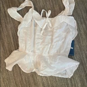 NWT white eyelet tank
